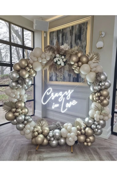 Pazariz Krom Beyaz Altın Gümüş Ve Deniz Kumu Balon Zinciri 100 Adet ürün görseli