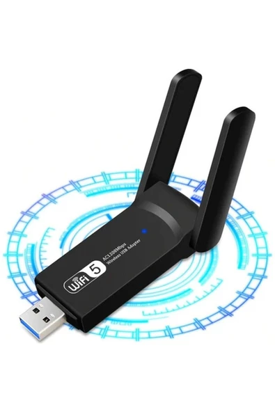 Pazariz Dual Band USB 3.0 Adaptör Kablosuz Wifi Alıcı Wireless Adaptör 802.11a/b/g/n/ac,WiFi Adapter