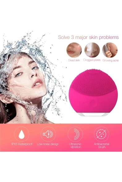 Pazariz Unisex Pembe Şarjlı Cilt Yüz Temizleme Cihazı - 2