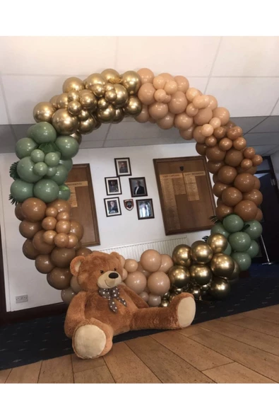 Pazariz Krom Gold Adaçayı Karamel Ve Çöl Kumu Balon Zinciri 100 Adet ürün görseli