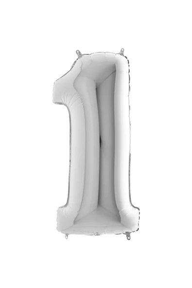 Pazariz 16 Inç 35 Cm Gümüş Folyo Rakam Balon 1 ürün görseli