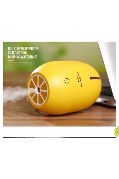 Pazariz 180 Ml Limon Şeklinde Mini Oda Hava Nemlendirici Buhar Makinesi - 2