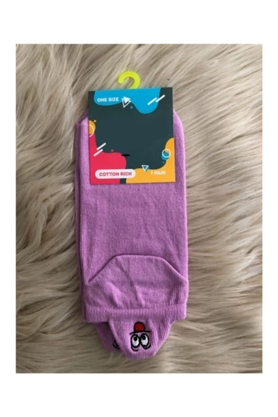 Pazariz Emojili Çorap Lila 3 Lü ürün görseli 1