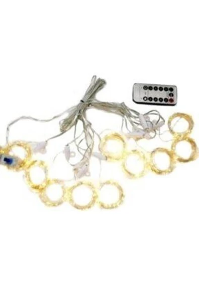 Pazariz Peri Led Perde Led Sarı Usb Fişli 3x3 Metre Usb Uzakdan Kumandalı - Resim 2