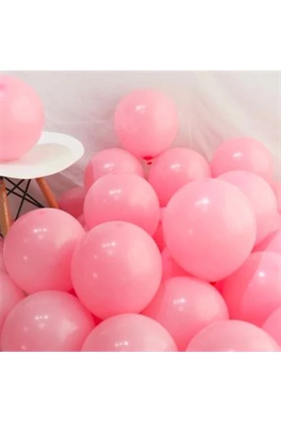 Pazariz 12 Inç Standart Boy Makaron Balon 50 Adet Pembe ürün görseli