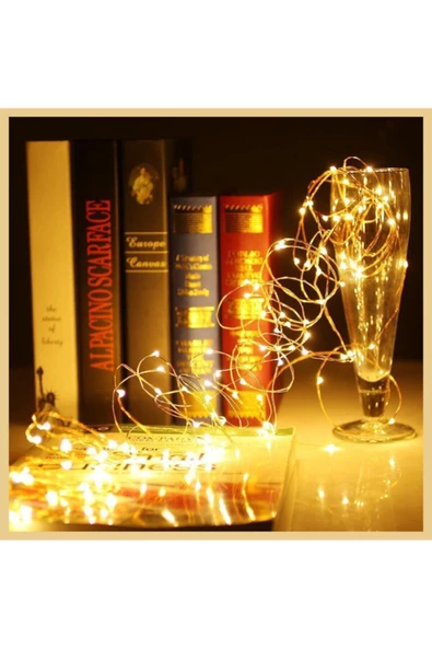 Pazariz 10 Metre Günışığı Peri Led Pilli Yılbaşı Süsü / Hediyelik ürün görseli 1