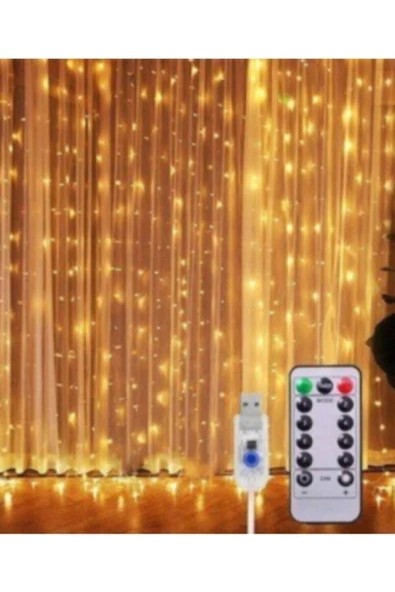 Pazariz Led Kumandalı 8 Ayrı Moda Sahip Perde Led Peri Led Usb 3 Metre33 ürün görseli 1