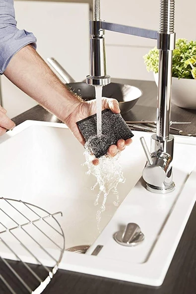 Pazariz Magic Inox Sponge Paslanmaz Telli Sünger 4'lü Set Bulaşık Süngeri