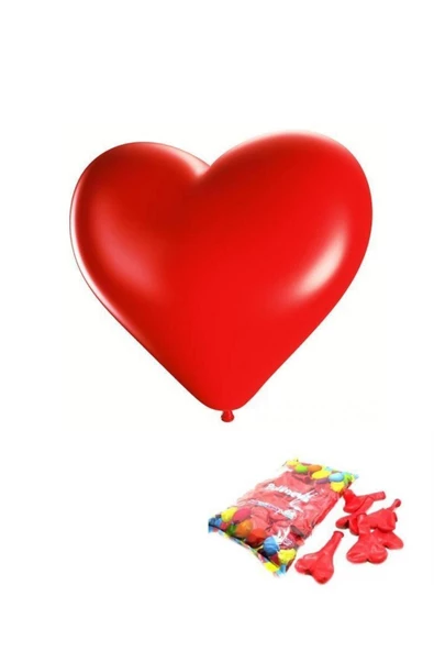 Pazariz 12 Kalp Balon Kırmızı 100 Lü 022004