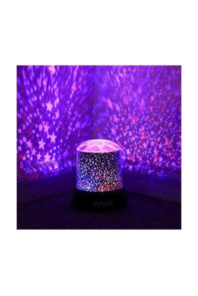 Pazariz Projeksiyon Gece Lambası Yıldızlı Led Lamba Pilli - Resim 2