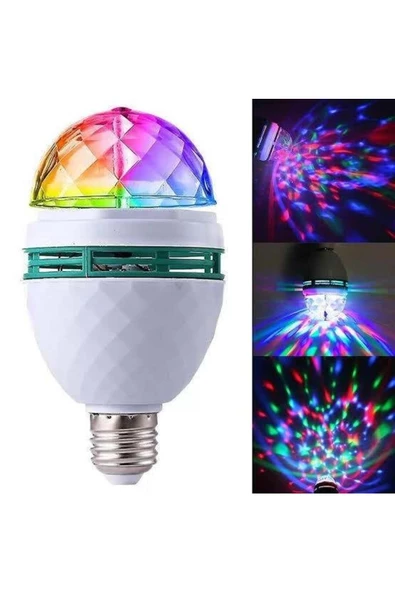 Pazariz Atif 360 Derece Dönen Led Disko Lamba - Resim 2