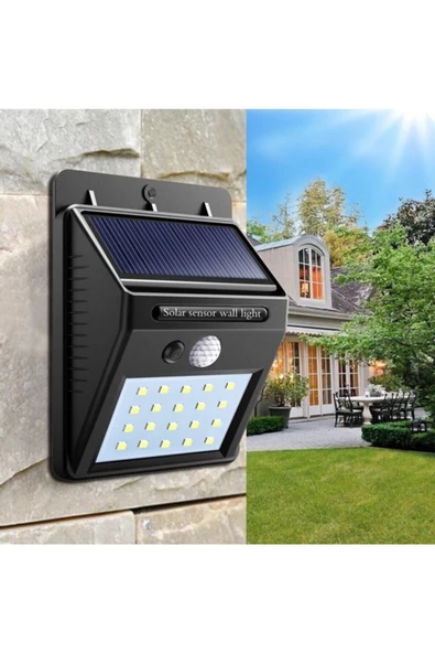 Pazariz Solar Güneş Enerjili Şarj Olabilen 20 Ledli Bahçe Lambası ürün görseli 1