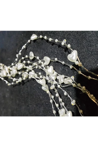 Pazariz 3 Metre Eninde 10 Adetx 2 Metre Saçaklı Kalpli Peri Perde Led Günışığı - Resim 2