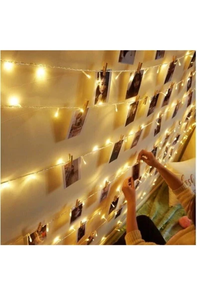 Pazariz 10 Metre 100 Ledli Peri Led Gün Işığı Pilli ürün görseli 1