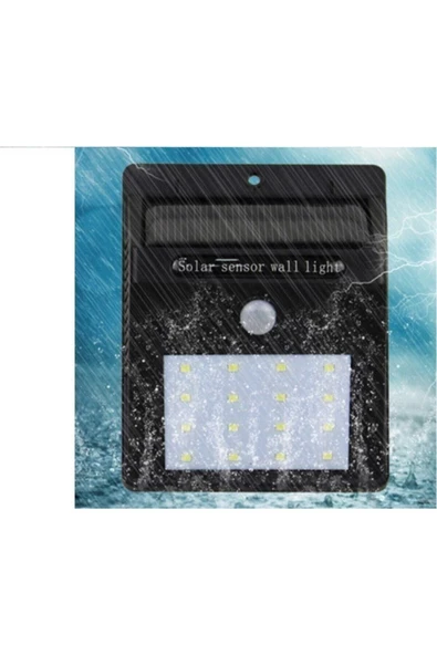Pazariz Su Geçirmez Pır Hareket Sensör 20 Led Solar Enerji Su Geçirmez Duvar Lambası - Resim 3