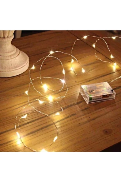 Pazariz 10 Metre 100 Ledli Peri Led Gün Işığı Pilli - Resim 3