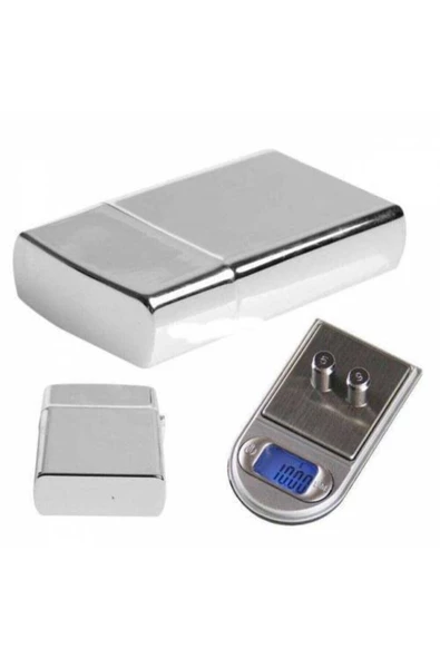 Pazariz Zippo Çakmak Şeklinde Hassas Cep Terazi 200 Gram Kapasite 0.01gram Hassasiyet Ultra Mini Küç