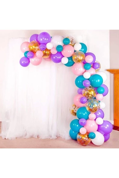 Pazariz Unicorn Zincir Balon Seti 5 Metre