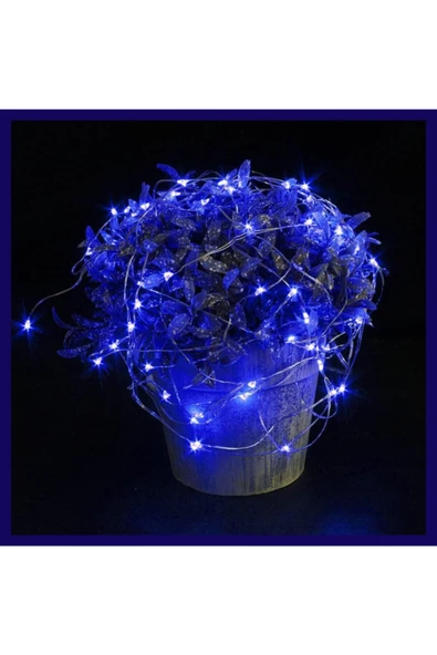 Pazariz 3 Adet 10 Metre 100 Ledli Mavi Peri Led Yılbaşı Hediyelik ürün görseli 1
