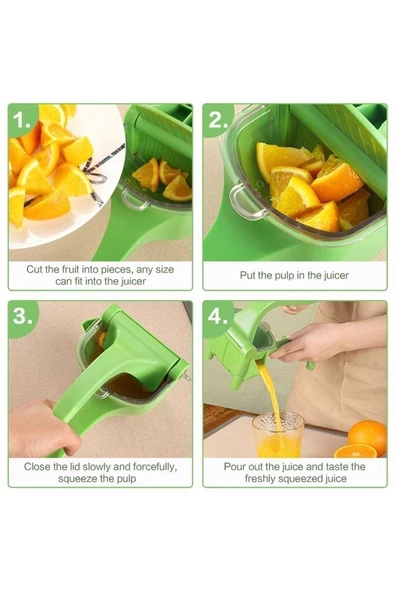 Pazariz Manuel Meyve Sıkacağı El Basınçlı Nar Portakal Limonata Narenciye Juicer - Resim 2