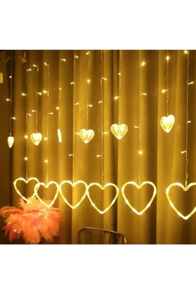 Pazariz Kalp Perde Led 8 Fonksiyonlu ürün görseli 1