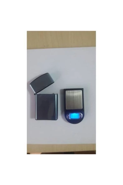 Pazariz Zippo Çakmak Şeklinde Hassas Cep Terazi 200 Gram Kapasite 0.01gram Hassasiyet Ultra Mini Küç - 2