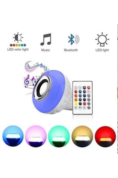 Pazariz Music Bulb Bluetooth Hoparlör Akıllı Led Ampul &