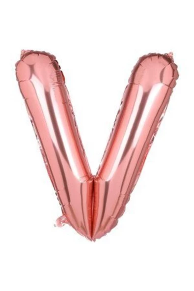 Pazariz 34 Inç 80 Cm Rose Gold Folyo Rakam Balon V