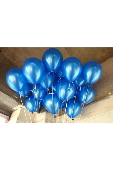 Pazariz Lacivert Metalik Balon 15 Adet - Resim 2