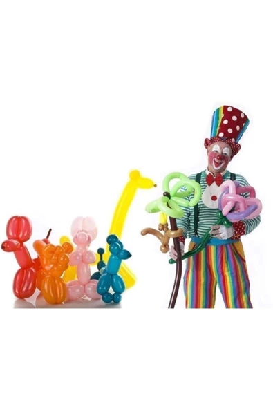 Pazariz Sosis Balon Karışık Renkli 100 Adet - Resim 2