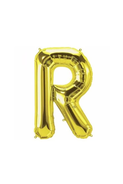 Pazariz R Harf Folyo Gold Renk Balon Küçük 35 Cm
