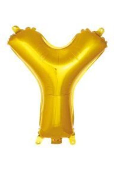 Pazariz 16 Inç 35 Cm Altın Folyo Harf Balon Y