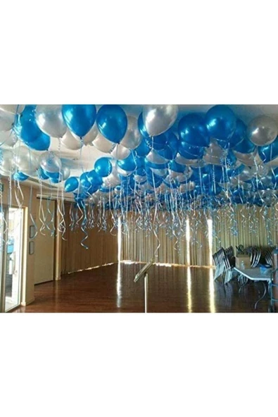 Pazariz Lacivert Metalik Balon 15 Adet - Resim 3