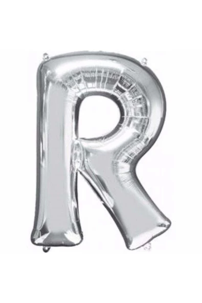 Pazariz R Harf Folyo Balon Gümüş 100 Cm ürün görseli