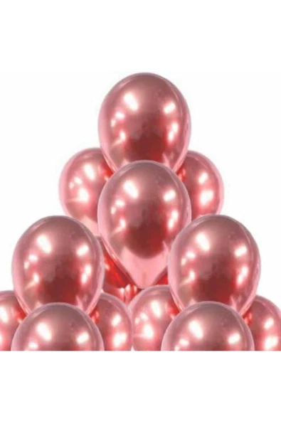 Pazariz Rose Gold Krom Balon 50 Adet