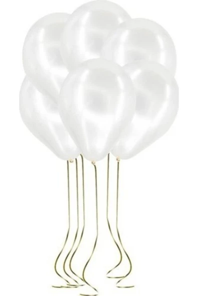 Pazariz Parti Metalik Beyaz Balon 20'li ürün görseli
