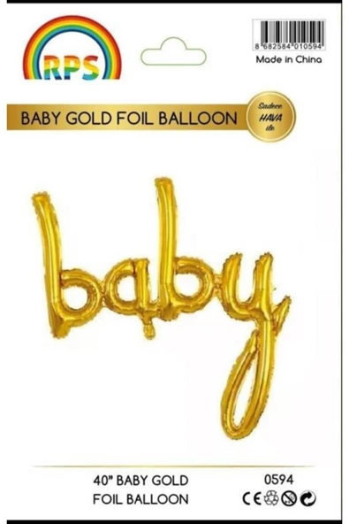 Pazariz Baby Yazı Altın Folyo Balon