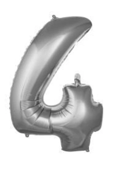 Pazariz 40 Inç 100 Cm Gümüş Folyo Rakam Balon 4 ürün görseli