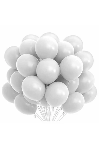 Pazariz Beyaz Pastel Balon 20 Adet