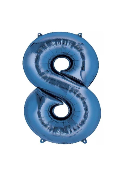 Pazariz 8 Rakam Pastel Mavi Folyo Balon 76 Cm ürün görseli
