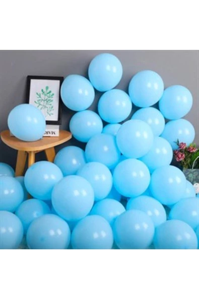 Pazariz Makaron Balon 50 Adet Mavi Renk