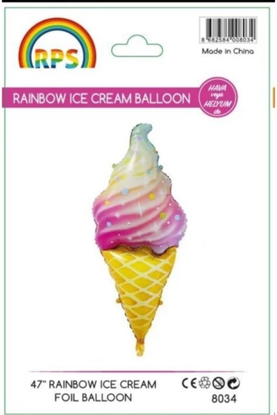 Pazariz Raınbow Dondurma Folyo Balon 115 Cm