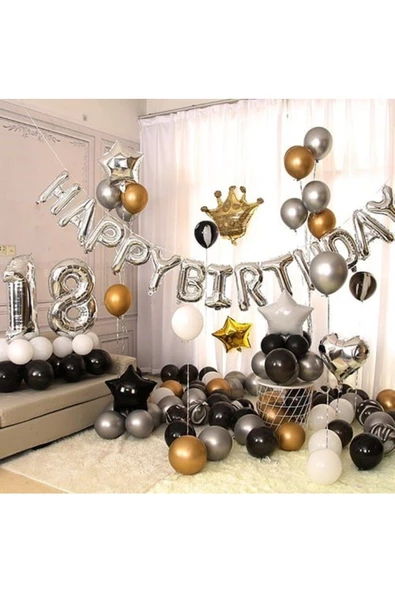 Pazariz U Harf Folyo Gümüş Balon Küçük 35 Cm - Resim 3