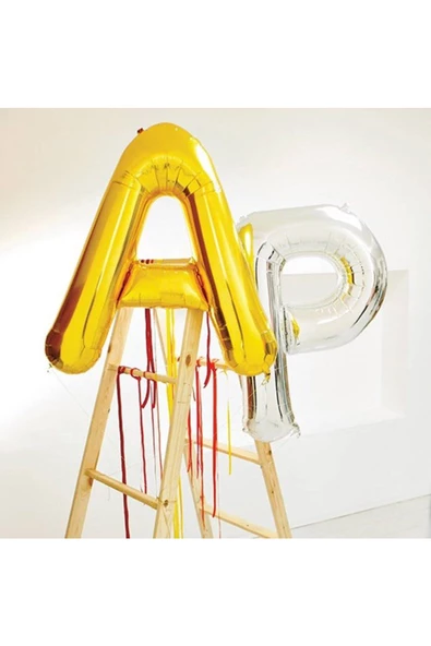 Pazariz T Harf Folyo Balon Gold 100 Cm - Resim 2