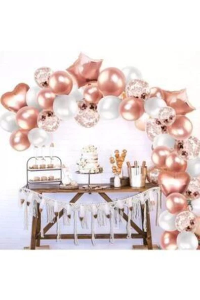 Pazariz Rose Gold Yıldız Folyo Balon 45 Cm - Resim 2