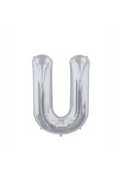 Pazariz U Harf Folyo Gümüş Balon Küçük 35 Cm ürün görseli