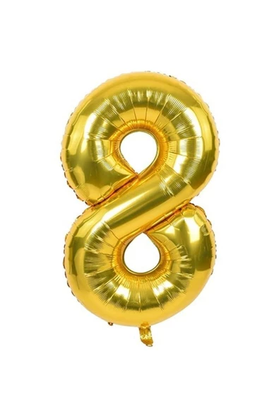 Pazariz 8 Rakam Folyo Balon Gold 100 cm
