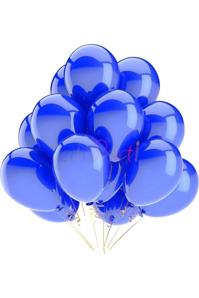 Pazariz Metalik Mavi Latex Balon (50 Adet)