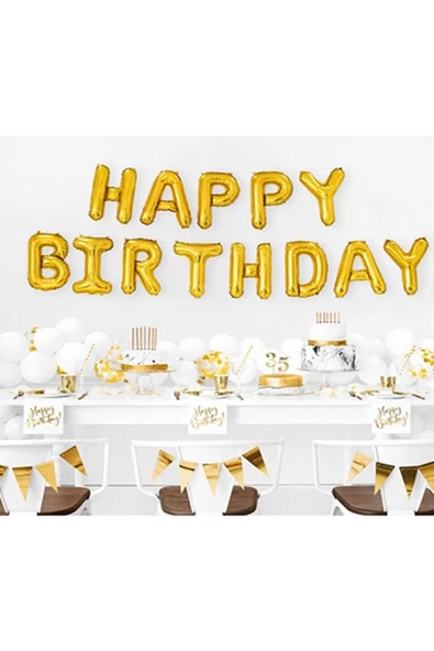 Pazariz T Harf Folyo Gold Renk Balon Küçük 35 Cm - Resim 2