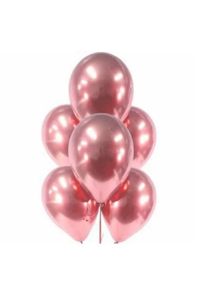 Pazariz Rose Gold Renk Krom Balon 10 Adet